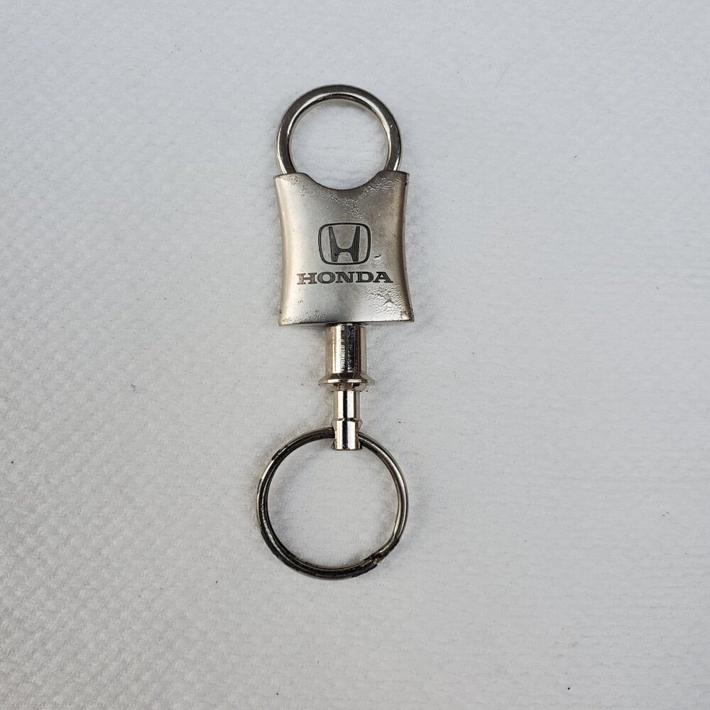 Honda Logo Valet Keychain Key Chain Satin Chrome Officially Licensed